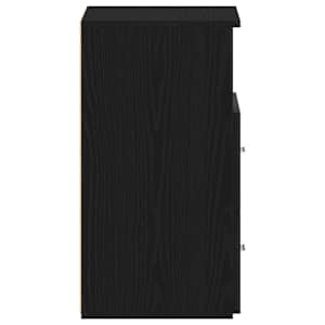 Noční stolek 2 pcs Černý dub 50 x 32 x 60 cm kompozitní dřevo - obrázek 9