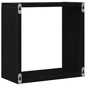 Nástěnné police kostky 2 ks černý dub 30x15x30 cm kompozit - obrázek 8