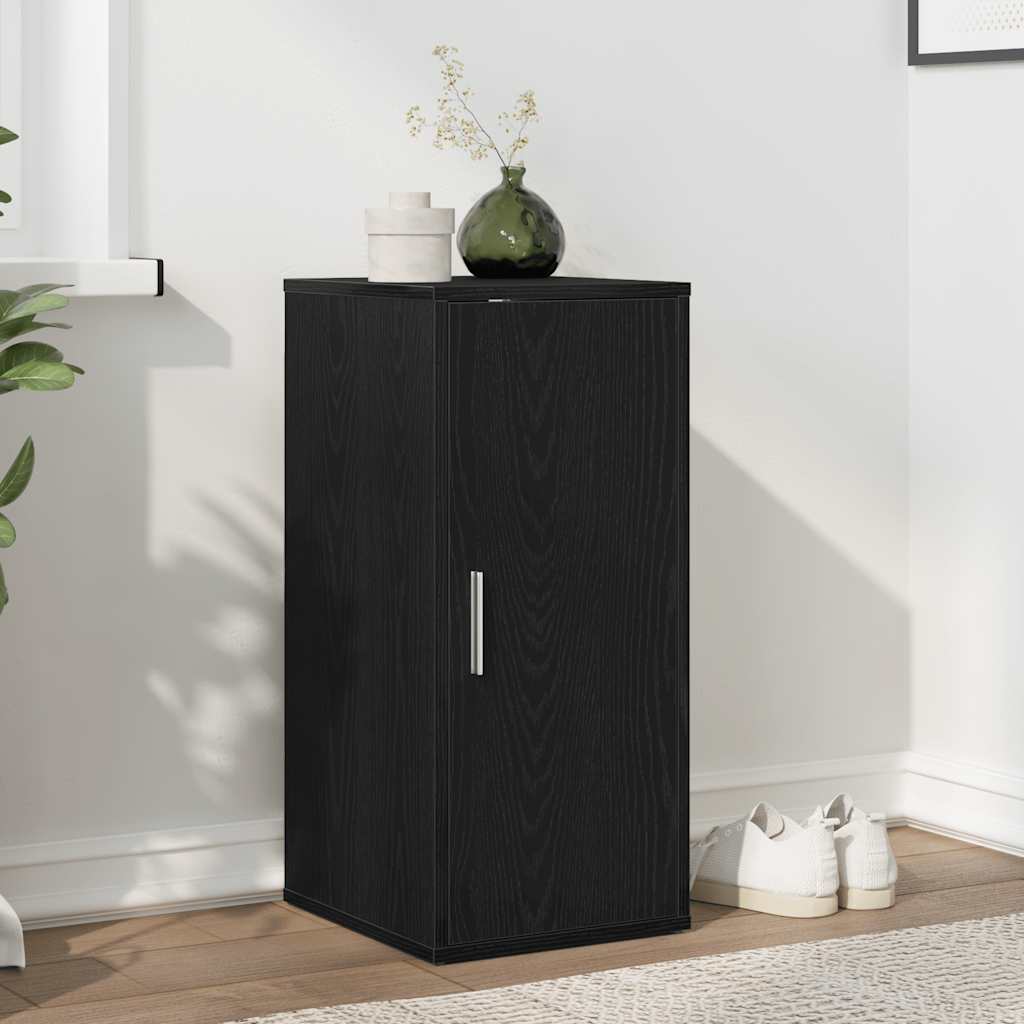 vidaXL Schuhschrank Schwarz Eichen-Optik 32x35x70 cm Holzwerkstoff