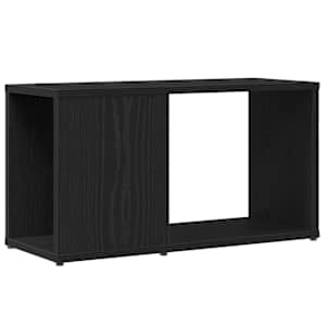 vidaXL telerikapp, must tamm, 60x24x32 cm, tehispuit