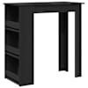 vidaXL baarilaud hoiuriiuliga must tamm 102x50x103,5 cm