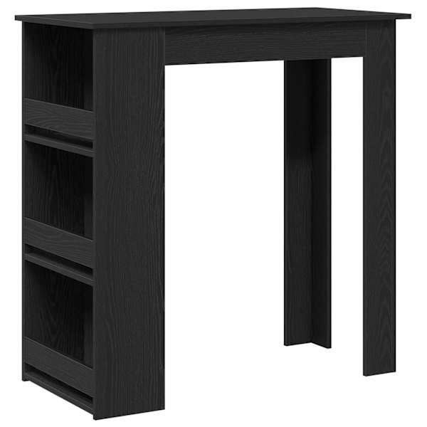 vidaXL baarilaud hoiuriiuliga must tamm 102x50x103,5 cm