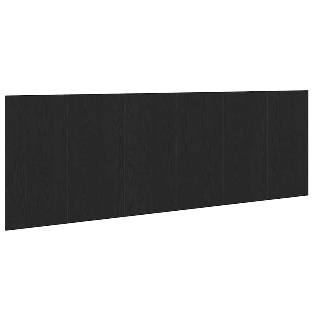 Musta tammi seinälle asennettava sängynpääty 240×1.5×80 cm Tekninen puu