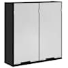 vidaXL Peeglikapp Must tamm 64 x 20 x 67 cm Tehispuit