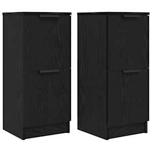 Servírovací skříň 2 pcs Černý dub 30 x 30 x 70 cm - obrázek 2