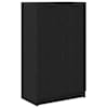vidaXL Kinga kapp riiuliga uksega Must tamm 59 x 35 x 100 cm Tehispuit