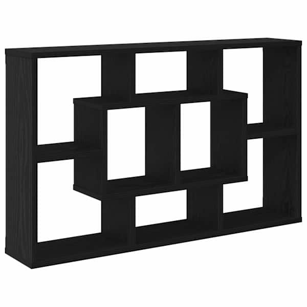 vidaXL Seinariiul riiuliga Must tamm 85 x 16 x 52,5 cm Tehispuit