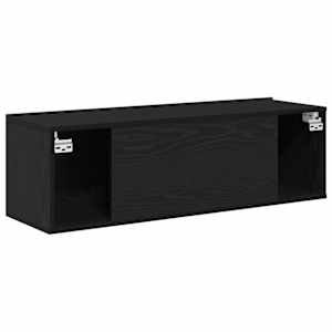 Televizní skříň 2 pcs Černá 100 x 30 x 30 cm kompozitní dřevo - obrázek 6