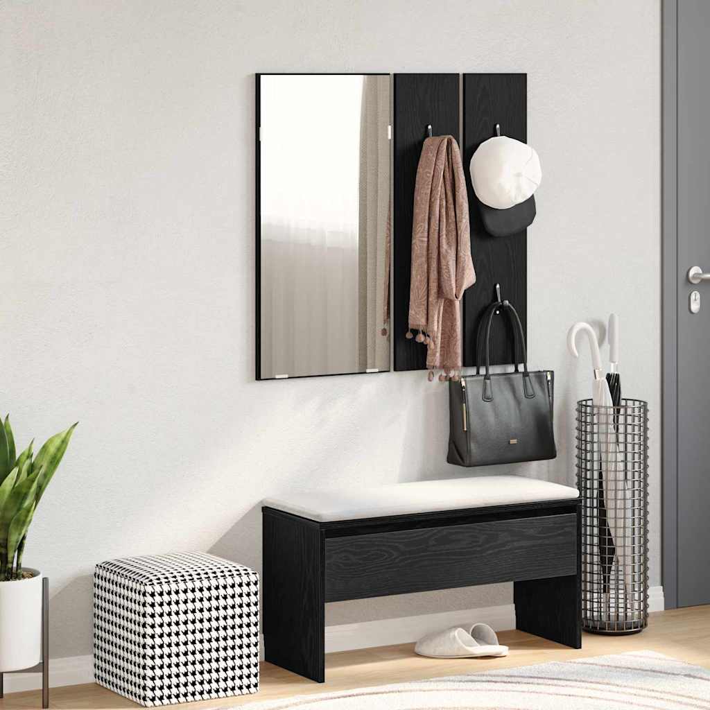 Ensemble de meubles pour couloir vidaXL en bois d'ingénierie chêne noir
