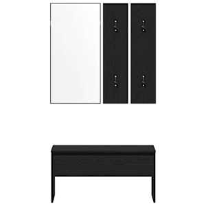 Sestava nábytku do předsíně 4 pcs Černý dub Kompozitní dřevo - obrázek 7