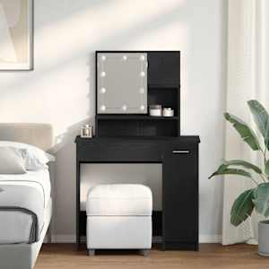 Toaletna mizica s predalom Črna Orehovina 86,5 x 35 x 136 cm