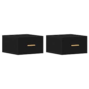 Nástěnná noční skříňka Nástěnný 2 pcs Černý dub 35 x 35 x 20 cm - obrázek 2