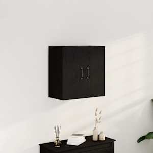 Stenska omarica črn hrast 60x31x60 cm inženirski les