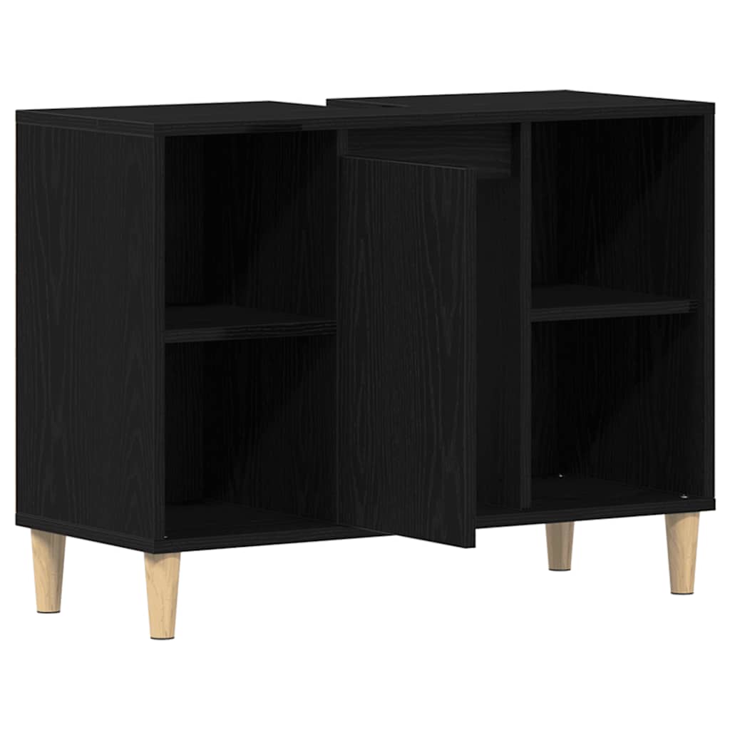 vidaXL Skříňka pod umyvadlo černý dub 80 x 33 x 60 cm, dřevěné