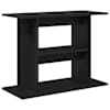 vidaXL akvaariumi alus, must tamm, 80 x 35 x 60 cm, tehispuit
