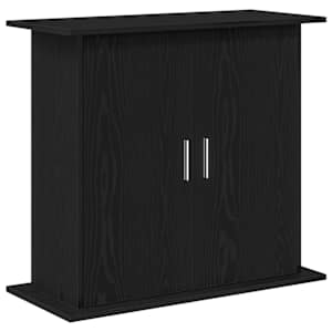 vidaXL akvaariumialus must tamm 81 x 36 x 73 cm t&ouml;&ouml;deldud puit