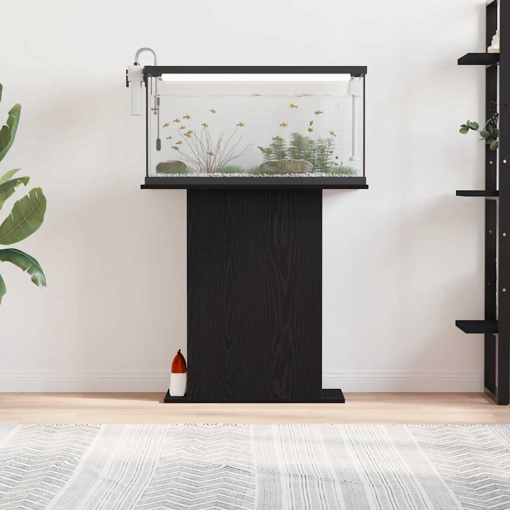 vidaXL Stojan na akvárium, čierny dub, 75x36x72,5 cm, umelé drevo