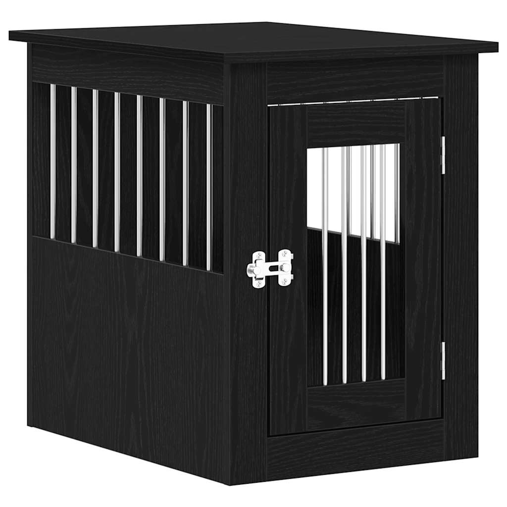 vidaXL Nábytek do psí klece černý dub 62 x 45 x 59 cm, konstrukční dřevo