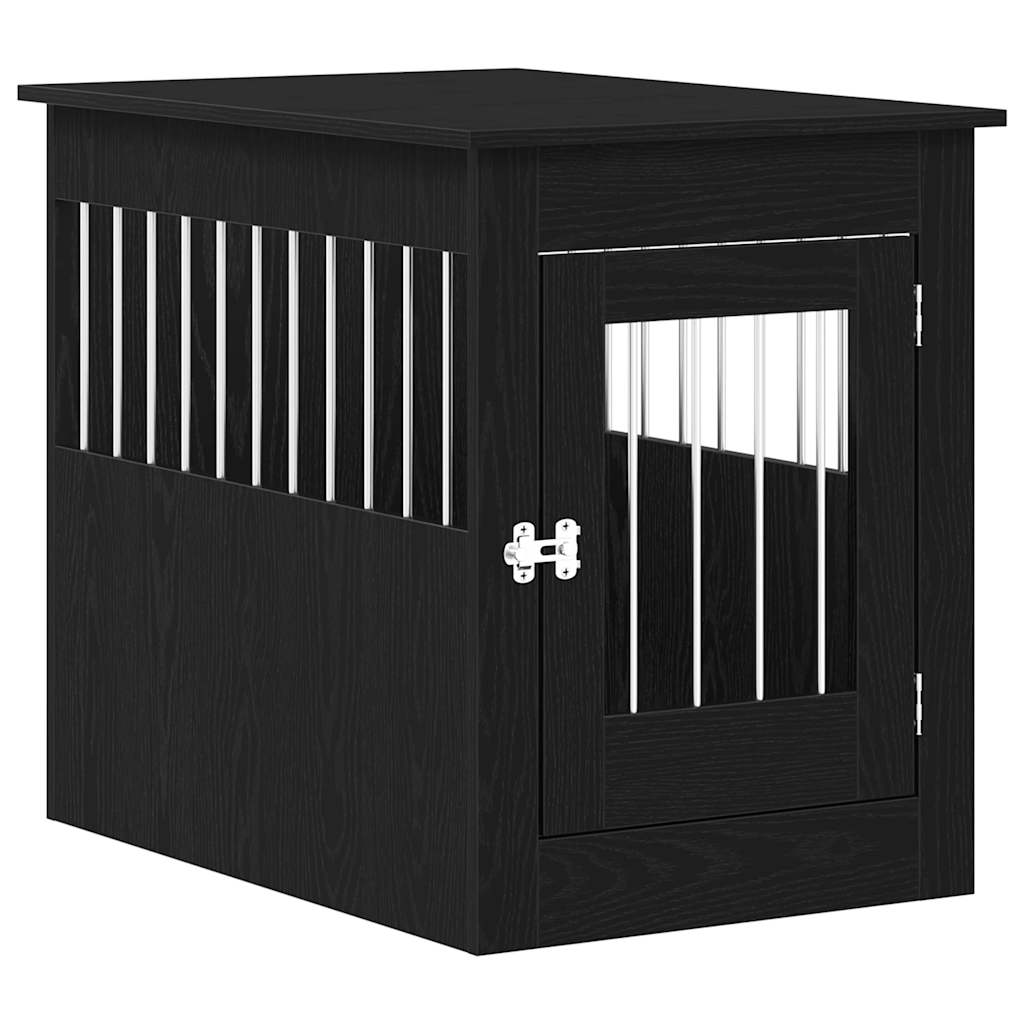 vidaXL Nábytek do psí klece černý dub 55 x 80 x 68 cm konstruované dřevo