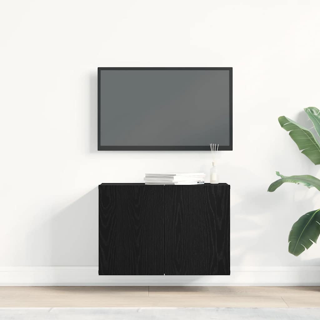 vidaXL TV skrinka, čierny dub, 60x30x41 cm, umelé drevo