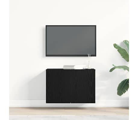 vidaXL TV Cabinet Black Oak 60x30x41 cm Engineered Wood