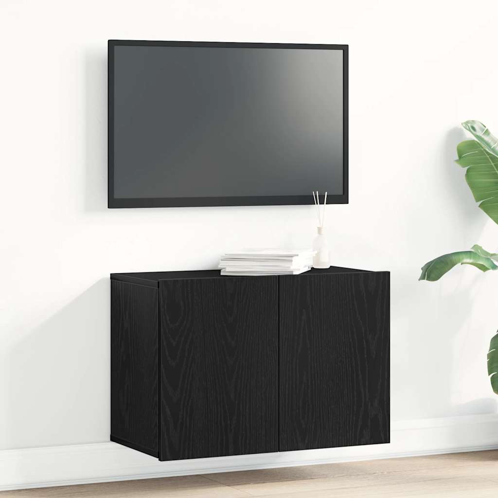 TV-taso musta tammi 60x30x41 cm tekopuu
