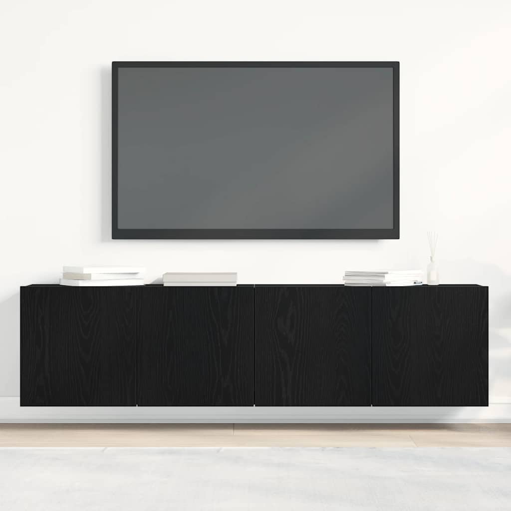 vidaXL TV skrinky 2 ks, čierny dub 160x30x41 cm, umelé drevo