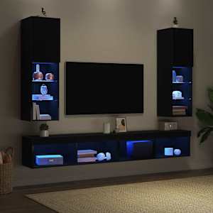 Sestava TV skříněk s LED 2 pcs Černý dub 30,5 x 30 x 102 cm - obrázek 4