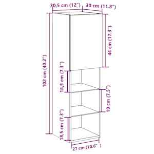 Sestava TV skříněk s LED 2 pcs Černý dub 30,5 x 30 x 102 cm - obrázek 13