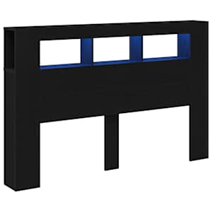 LED hlavová deska s policí Černý dub 160 x 18,5 x 103,5 cm - obrázek 2