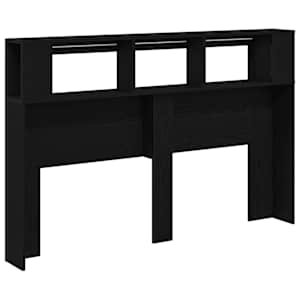 LED hlavová deska s policí Černý dub 160 x 18,5 x 103,5 cm - obrázek 9