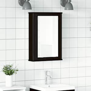 Koupelnová zrcadlová skříňka Černý dub 42x12x60 cm kompozit