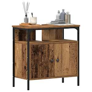 Koupelnová skříňka s umyvadlem Staré dřevo 60x30x60 cm kompozit - obrázek 4