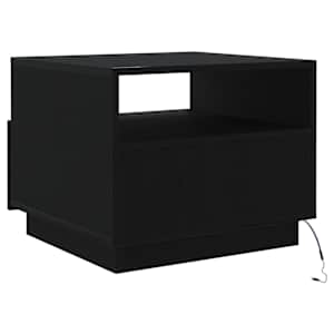 Konferenční stolek vidaXL s LED světly Dub černý 50x49x40 cm - obrázek 8