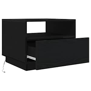 Konferenční stolek vidaXL s LED světly Dub černý 50x49x40 cm - obrázek 9