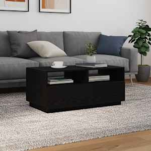 Konferenční stolek vidaXL s LED světly Dub černý 90x49x40 cm - obrázek 4