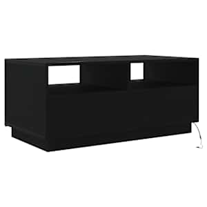 Konferenční stolek vidaXL s LED světly Dub černý 90x49x40 cm - obrázek 8