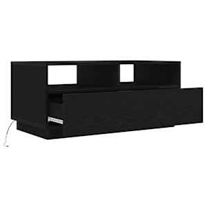 Konferenční stolek vidaXL s LED světly Dub černý 90x49x40 cm - obrázek 9