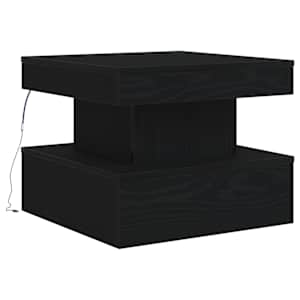 Konferenční stolek vidaXL s LED světly Dub černý 50x50x40 cm - obrázek 3