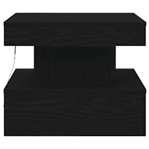 Konferenční stolek vidaXL s LED světly Dub černý 50x50x40 cm - obrázek 7
