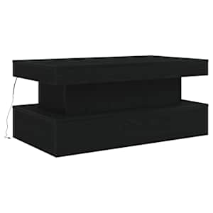 Konferenční stolek vidaXL s LED světly Dub černý 90x50x40 cm - obrázek 3