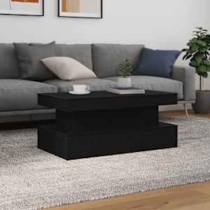 Konferenční stolek vidaXL s LED světly Dub černý 90x50x40 cm - obrázek 4