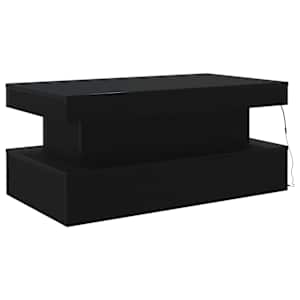 Konferenční stolek vidaXL s LED světly Dub černý 90x50x40 cm - obrázek 9