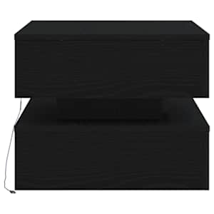 Konferenční stolek vidaXL s LED světly Dub černý 50x50x40 cm - obrázek 8