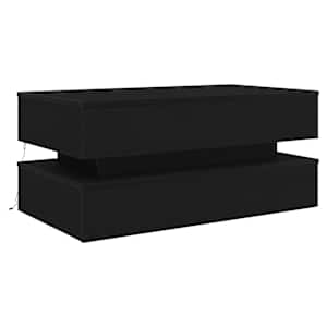 Konferenční stolek vidaXL s LED světly Dub černý 90x50x40 cm - obrázek 3