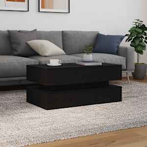 Konferenční stolek vidaXL s LED světly Dub černý 90x50x40 cm - obrázek 4