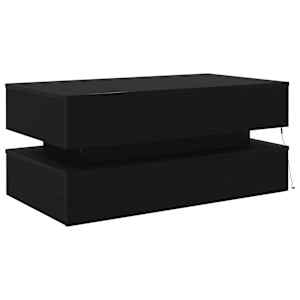 Konferenční stolek vidaXL s LED světly Dub černý 90x50x40 cm - obrázek 9