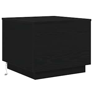 Konferenční stolek vidaXL s LED světly Dub černý 50x50x40 cm - obrázek 3