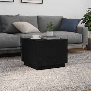 Konferenční stolek vidaXL s LED světly Dub černý 50x50x40 cm - obrázek 4