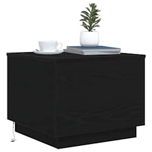 Konferenční stolek vidaXL s LED světly Dub černý 50x50x40 cm - obrázek 6